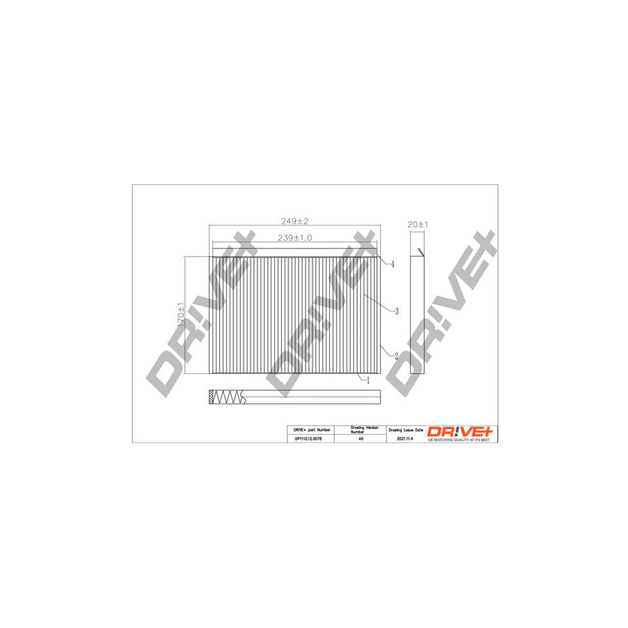 Dr!Ve+ Dp1110.12.0078 Pollen Filter | Duco Car Parts UK Car Parts