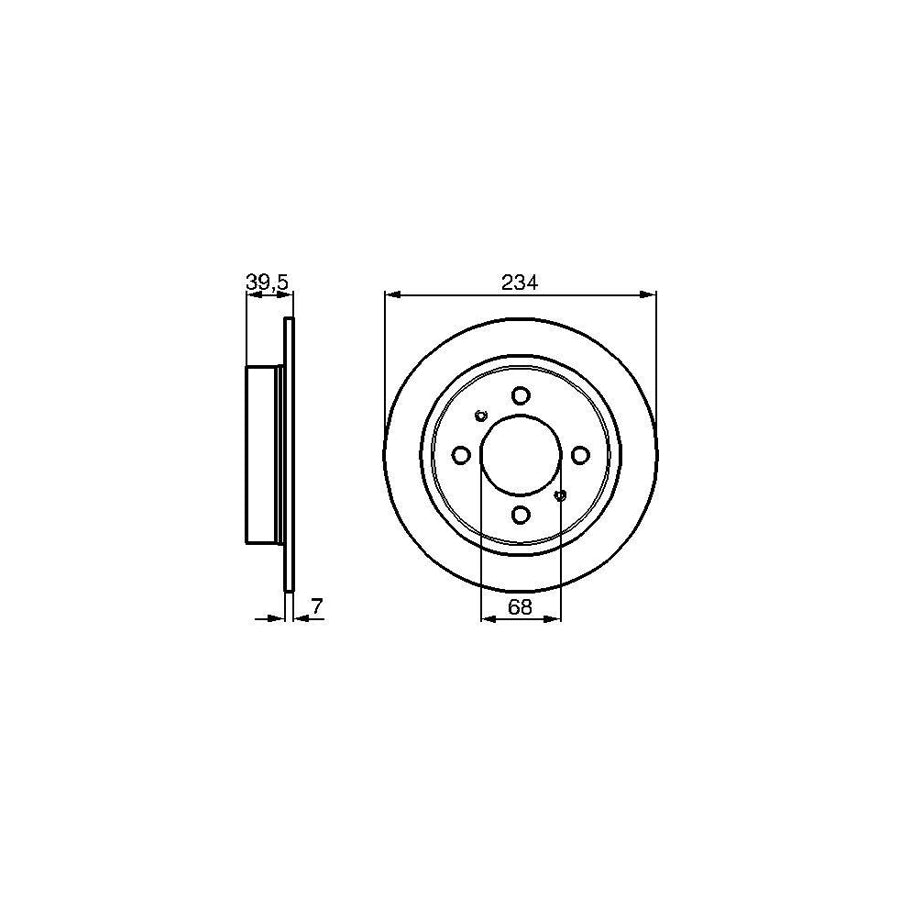 BOSCH 0 986 478 865 Brake Disc Solid Oiled