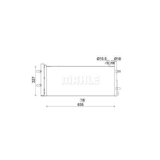 MAHLE ORIGINAL AC 42 000S Air conditioning condenser for AUDI Q3 (8UB, 8UG) with dryer
