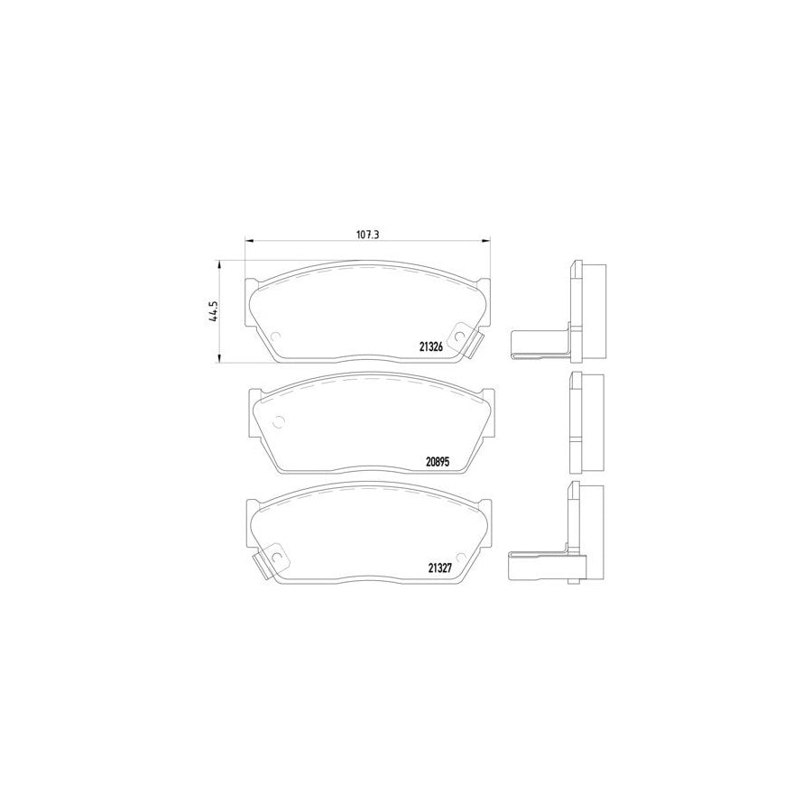 Brembo P 28 004 Brake Pad Set With Acoustic Wear Warning