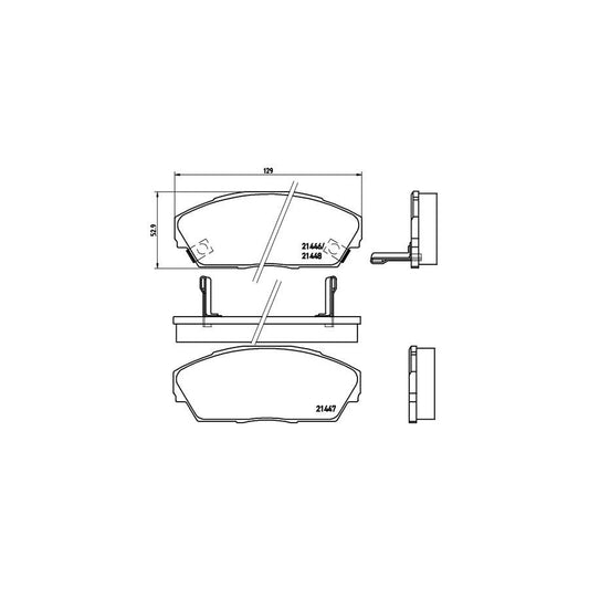 Brembo P 28 013 Brake Pad Set With Acoustic Wear Warning