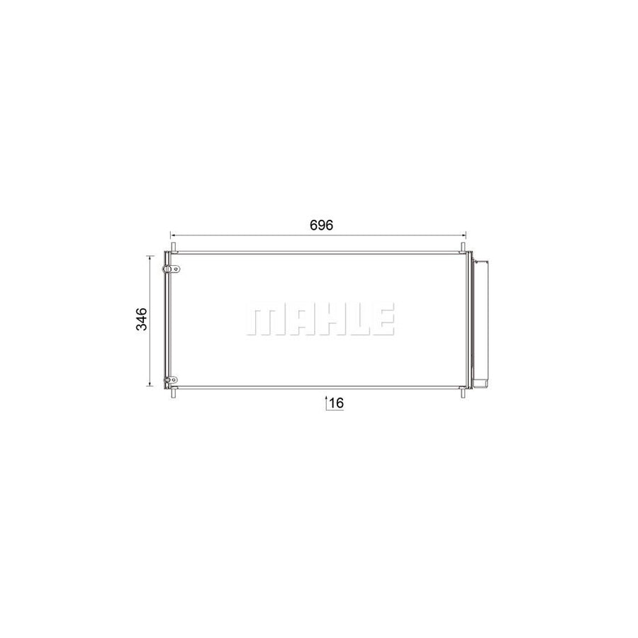 MAHLE ORIGINAL AC 799 000S Air conditioning condenser with dryer
