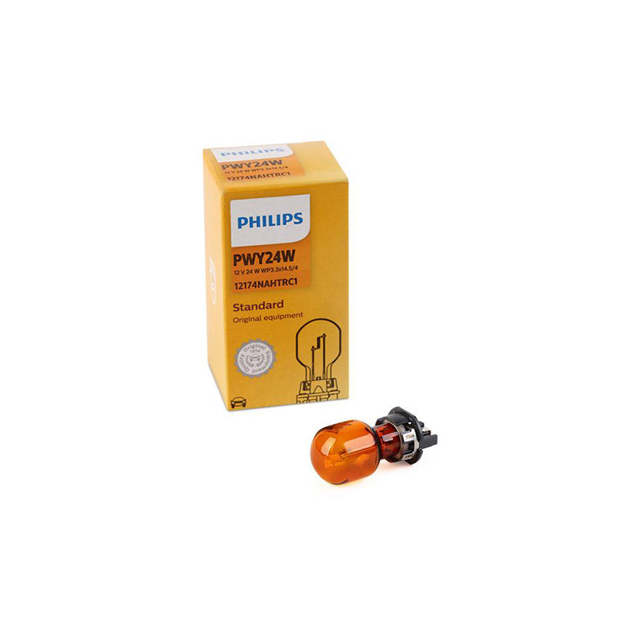 PHILIPS 12174NAHTRC1 Bulb, indicator Yellow 12V 24W, PWY24W, WP3,3x14,5/4