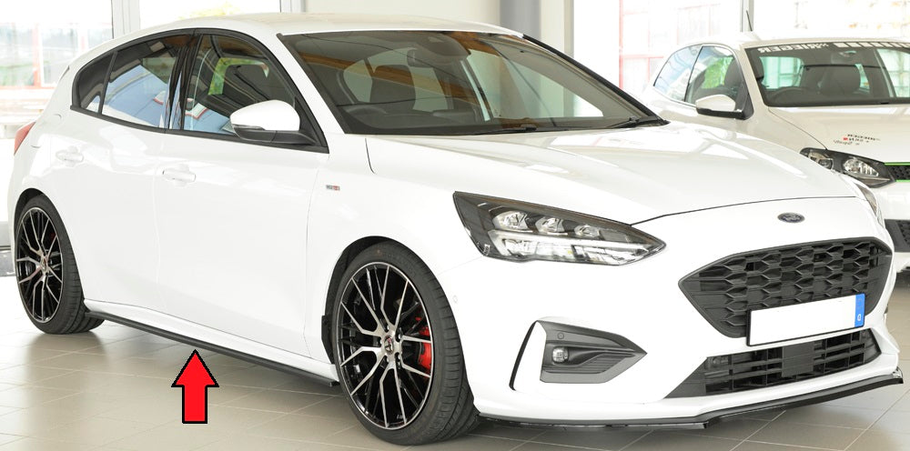 Rieger 00034202 Ford DEH Focus 4 Right Side Skirt Splitter (Inc. Focus 4 ST) -  Matte Black
