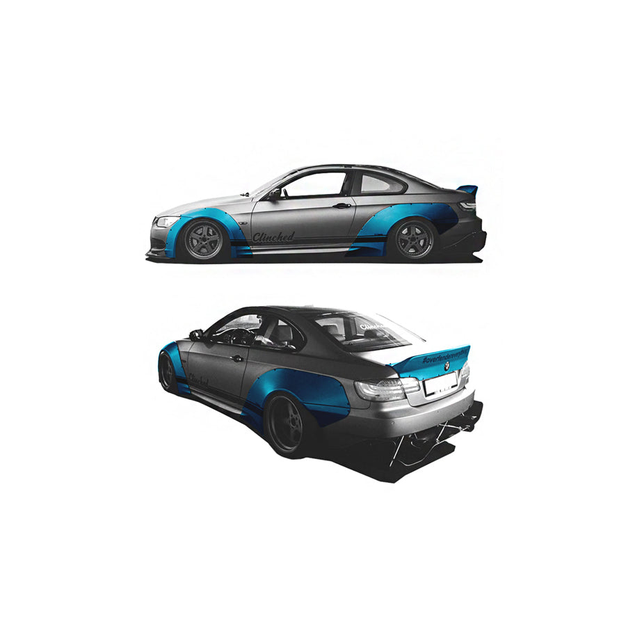 Clinched BMW E92 Wide Body Kit without Ducktail