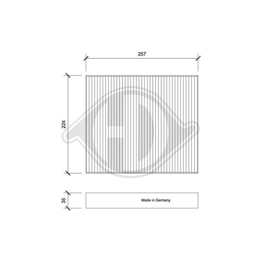 Diederichs Dci1213 Pollen Filter | Duco Car Parts UK Car Parts