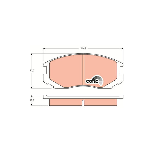 TRW Cotec Gdb3046 Brake Pad Set Not Prepared For Wear Indicator