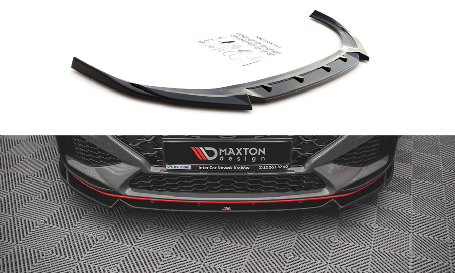 Maxton Design HY-I30-3F-N-FD2T Front Splitter V.2 Hyundai I30N MK3 Facelift Hatchback / Fastback | Duco Car Parts UK Car Parts