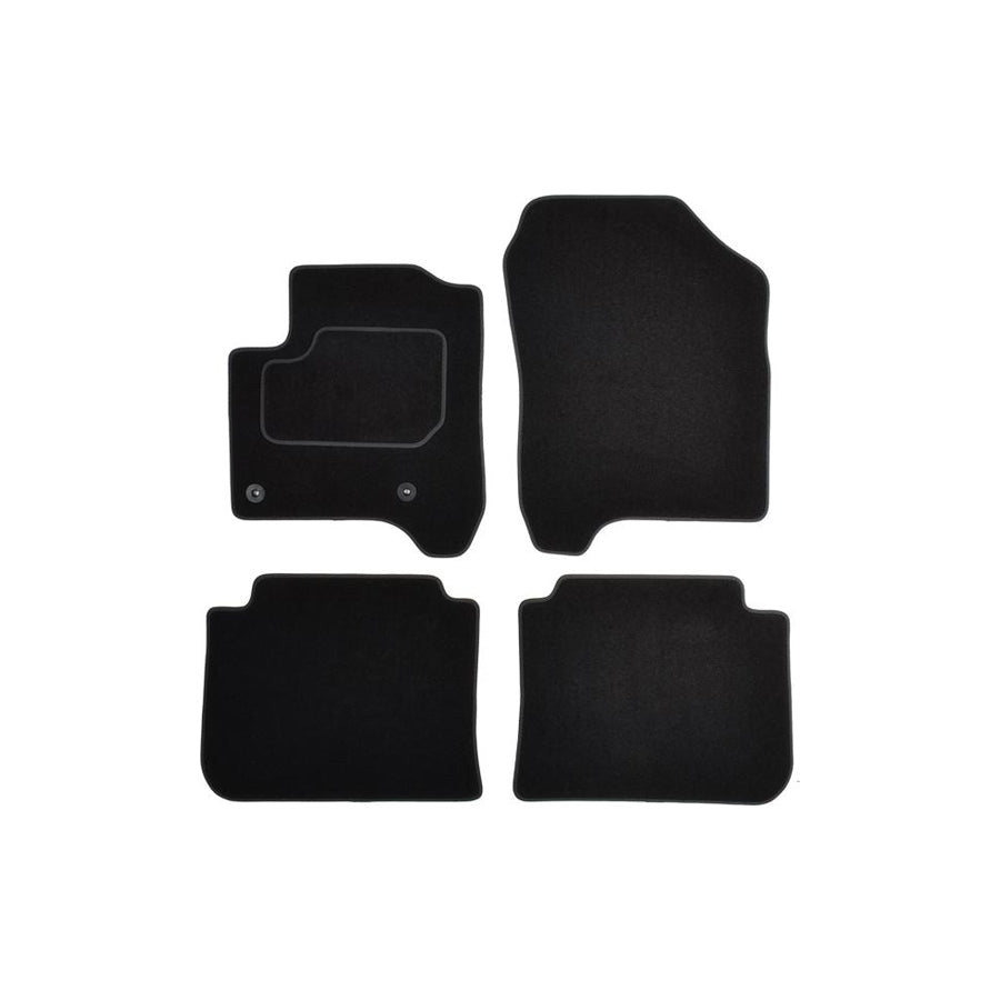 CUSTOPOL Tailored CIT105C Floor mat set for CITRO??? C3 Picasso Textile, Front and Rear, Quantity: 4, Black