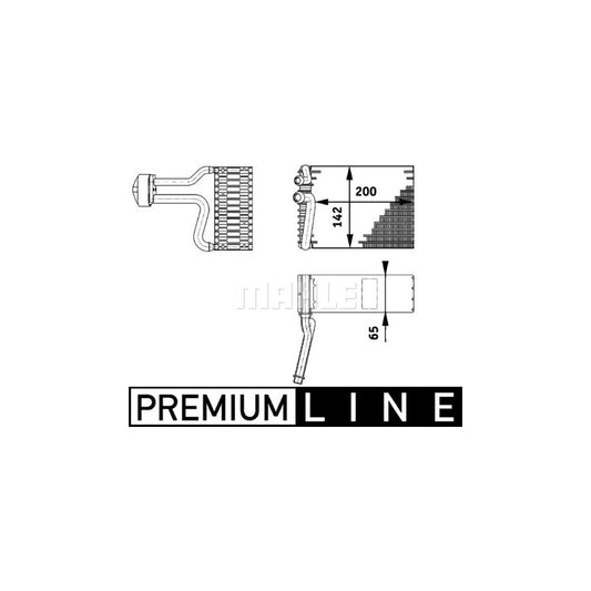 MAHLE ORIGINAL AC 357 000P Air conditioning condenser without dryer
