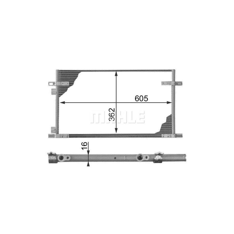 MAHLE ORIGINAL AC 278 000P Air conditioning condenser for RENAULT LAGUNA without dryer