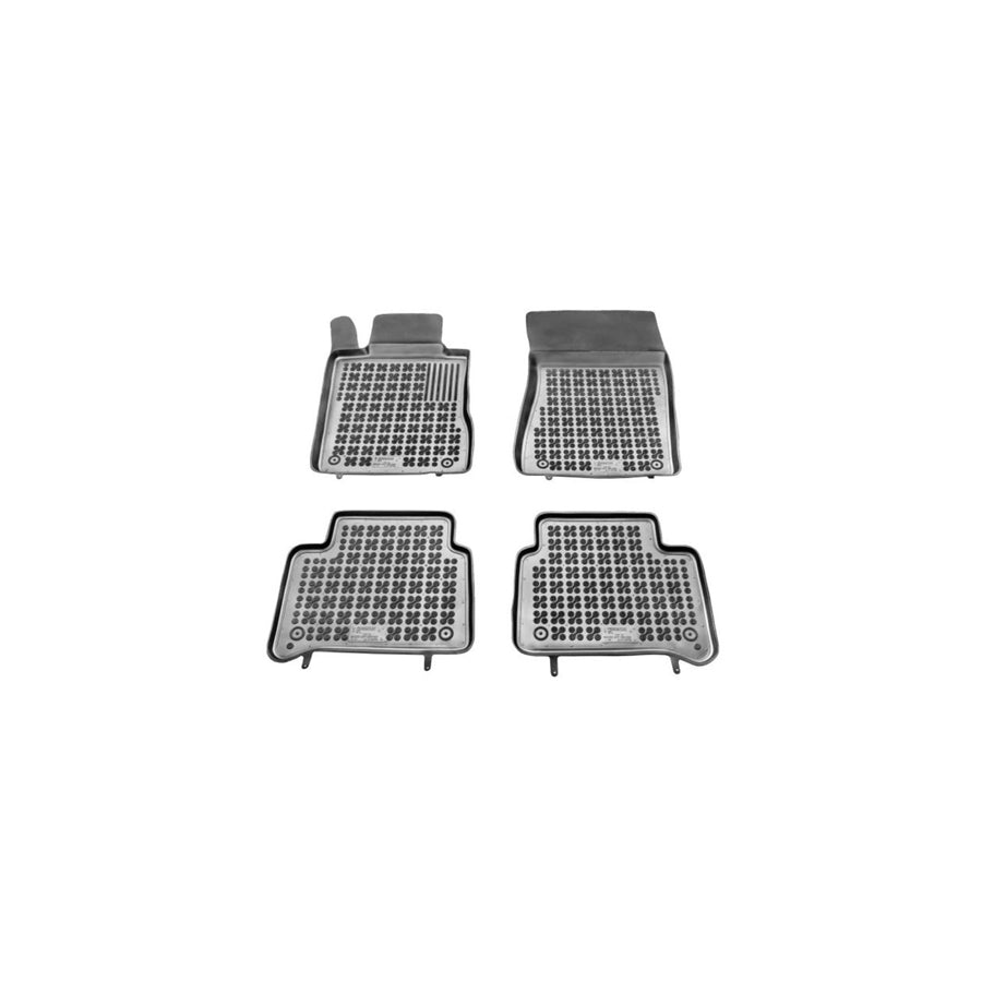 REZAW PLAST Tailored 201702 Floor mat set suitable for MERCEDES-BENZ E-Class Saloon (W211) Elastomer, Front and Rear, Quantity: 4, Black