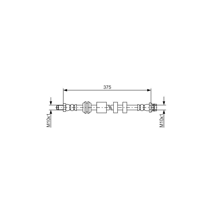 BOSCH 1 987 481 563 Brake Hose 375Mm