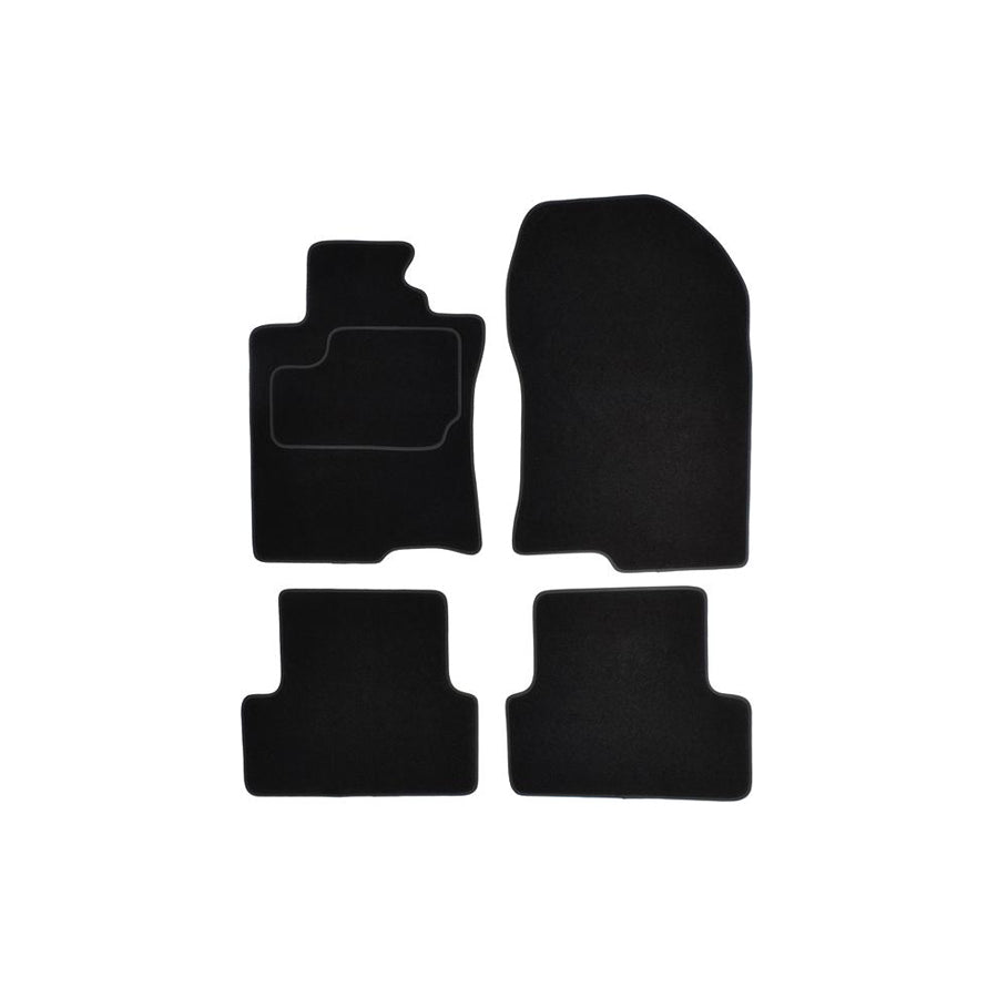 CUSTOPOL Tailored HON40C Floor mat set for HONDA Accord VIII Saloon (CU) Textile, Front and Rear, Quantity: 4, Black