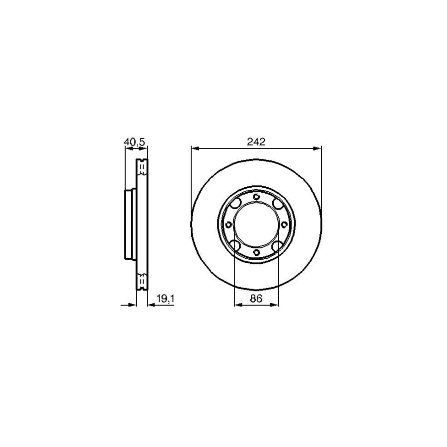 BOSCH 0 986 478 674 Brake Disc Internally Vented Vented Oiled
