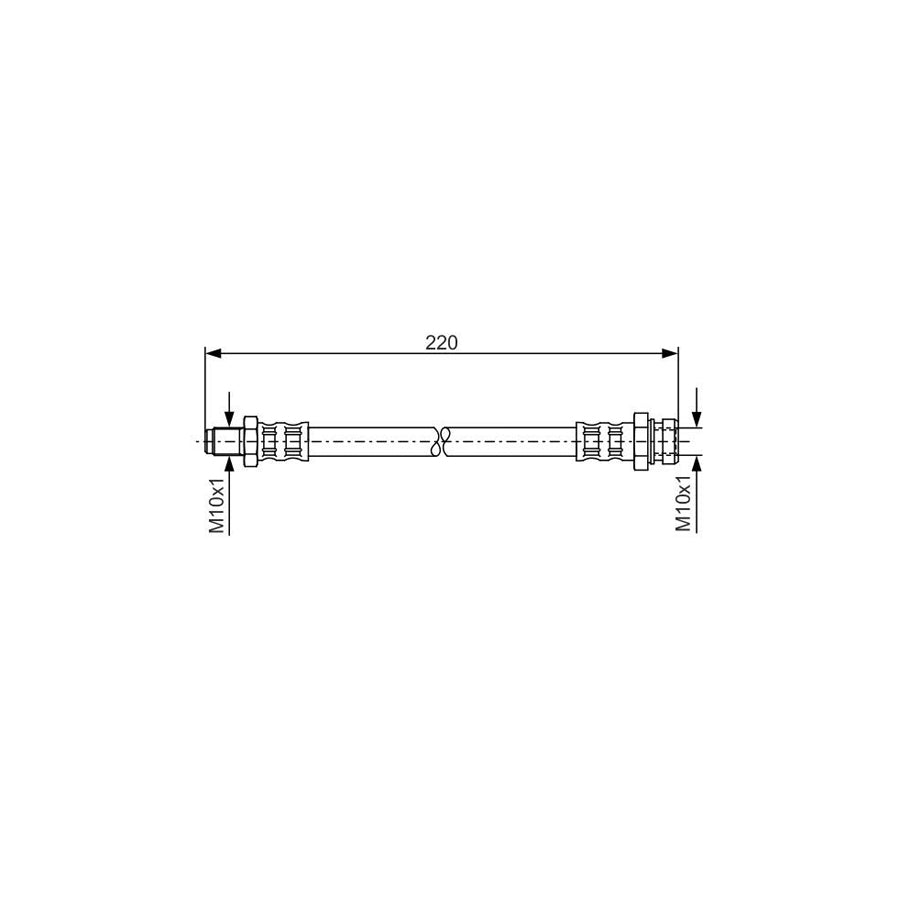BOSCH 1 987 476 347 Brake Hose for ALFA ROMEO 147 937 410Mm M10X1 