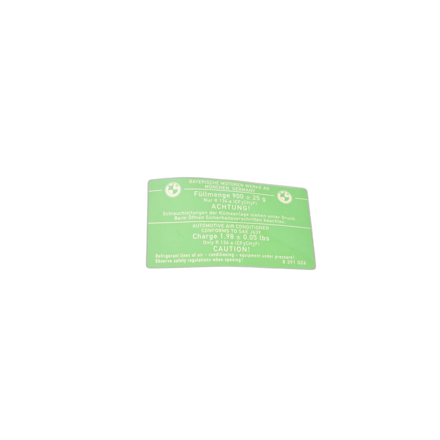 Genuine BMW 64508391026 E36 Label "Air Condition" (Inc. Z3) | Duco Car Parts UK Car Parts