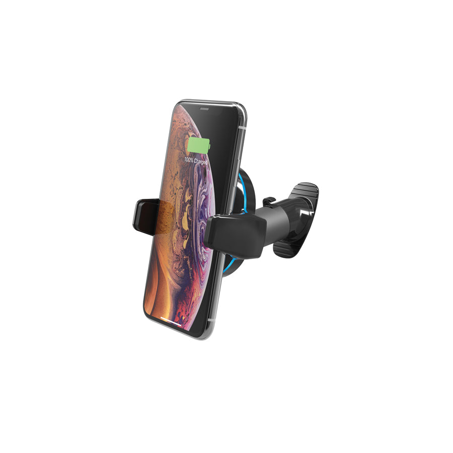 SCOSCHE MagicGrip, Dash 8089 Car phone holder with ball joint, with wireless charger, dashboard, with USB plug (type C), universal 360?