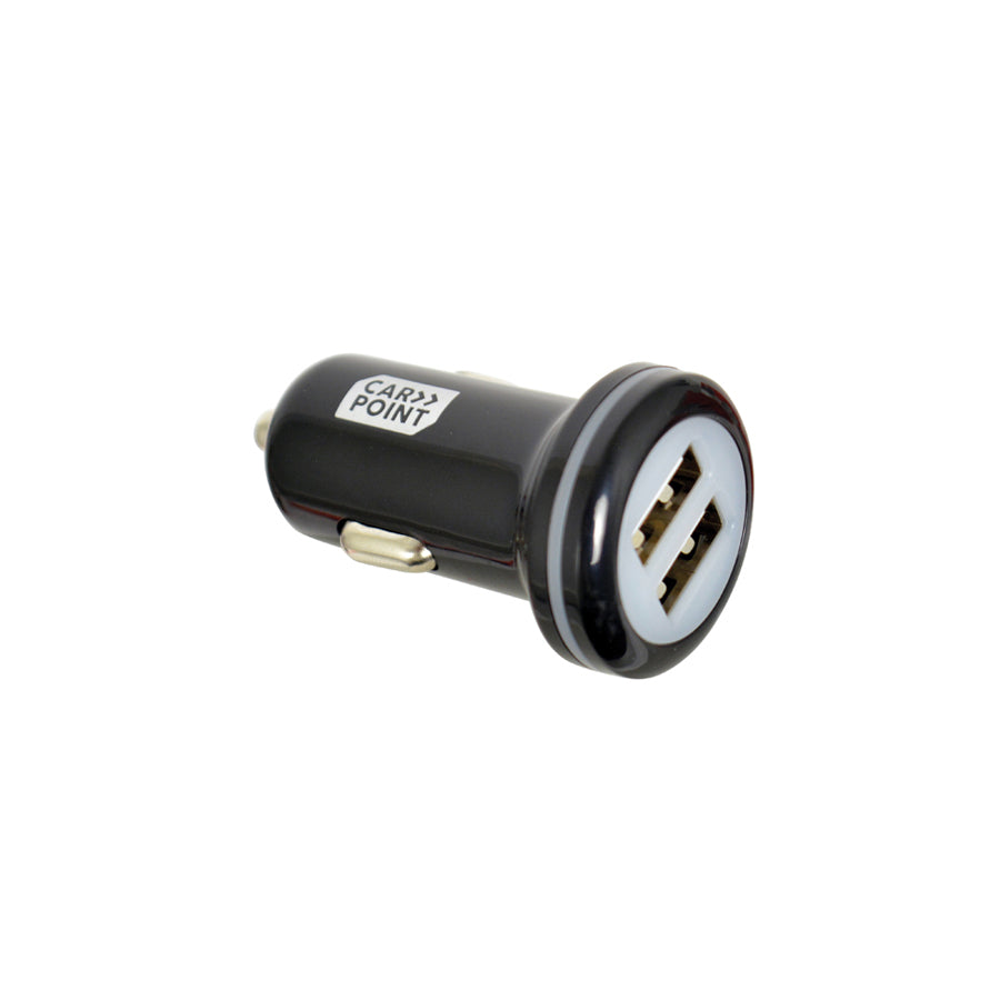 CARPOINT 0517009 In-car charger 12, 24V, Number of inlets/outlets: 2 USB, Black