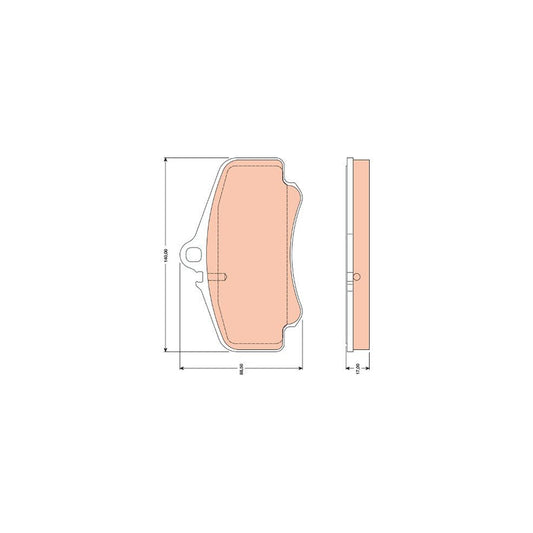 TRW Gdb1777 Brake Pad Set For Porsche 911 Coupe 996 Prepared For Wear Indicator