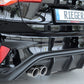 Rieger 00034205 Ford DEH Focus 4 Rear Diffuser for Twin Tailpipe Left & Right (Inc. Focus 4 ST) -  Matte Black