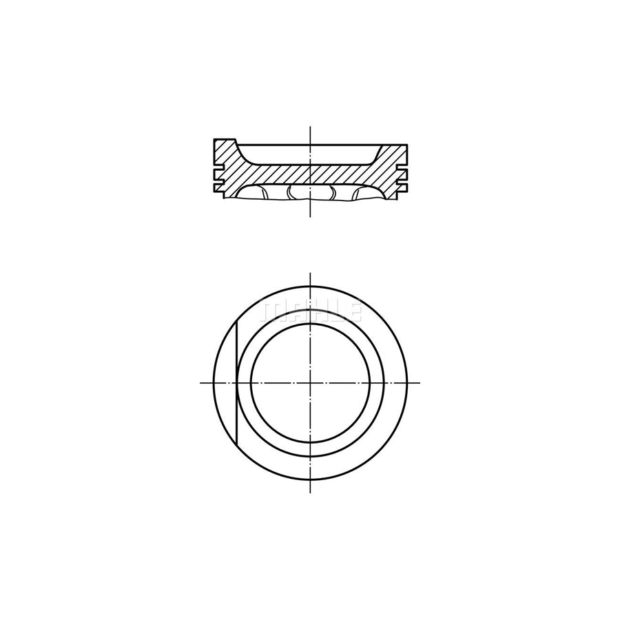 MAHLE ORIGINAL 034 78 00 Piston 81,01 mm, without cooling duct