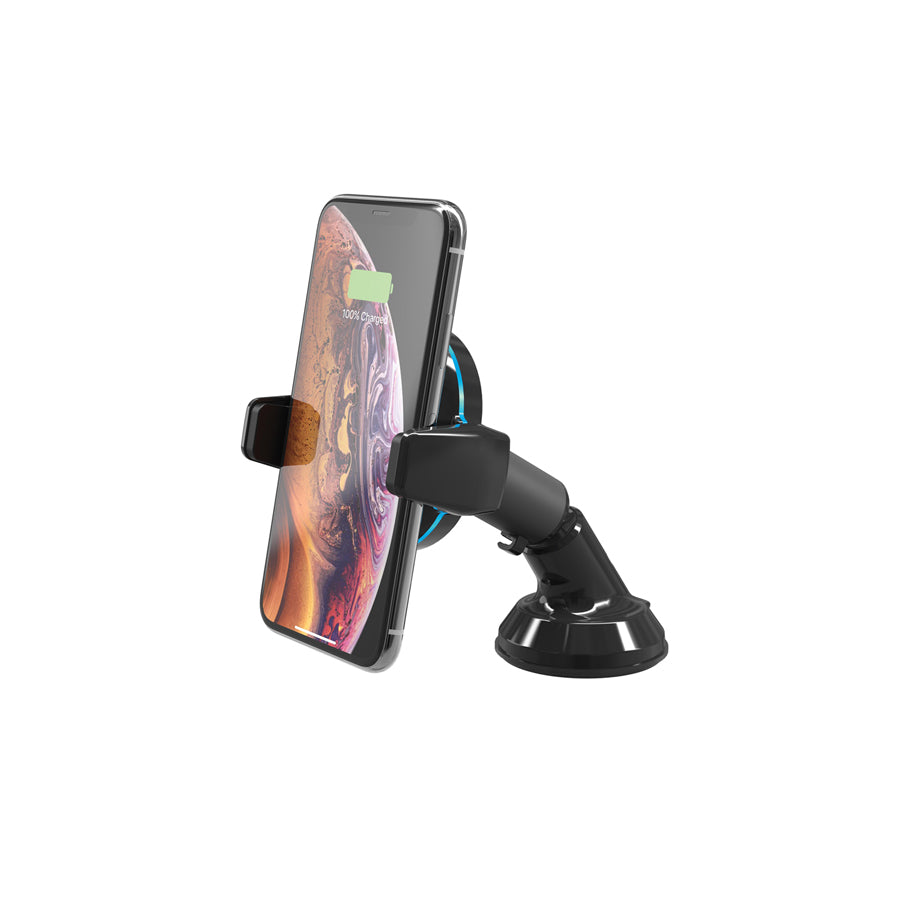 SCOSCHE MagicGrip, DP Window/Dash 8087 Car phone holder with ball joint, with wireless charger, windscreen, with USB plug (type C), universal 360?