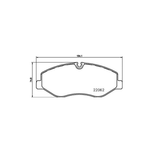 Hella 8DB 355 021 961 Brake Pad Set Prepared For Wear Indicator