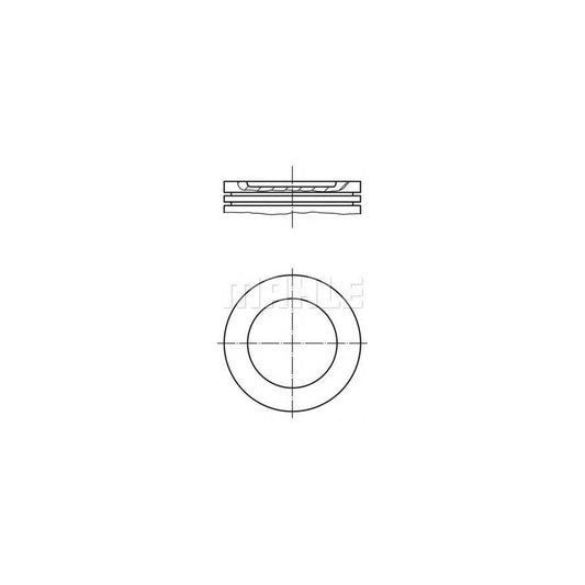 MAHLE ORIGINAL 007 09 02 Piston 70,6 mm, with piston rings