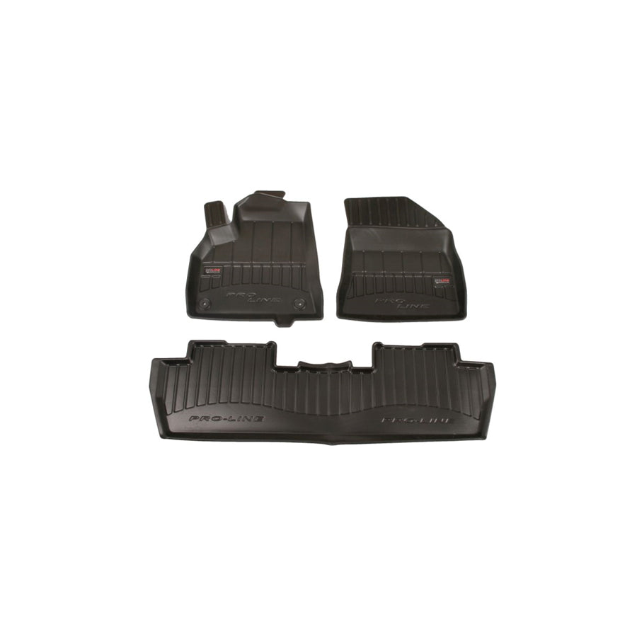 FROGUM 3D408722 Floor mat set for PEUGEOT 5008 I (0U_, 0E_) Elastomer, Front and Rear, Quantity: 4, Black
