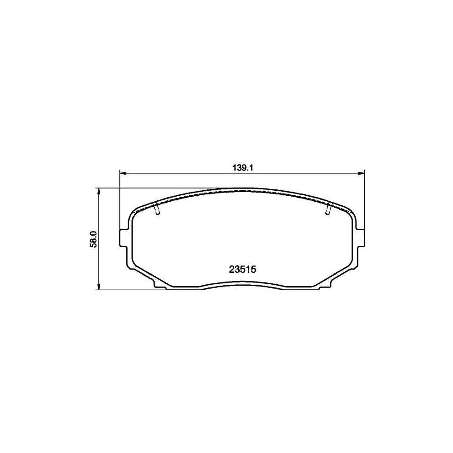 Hella 8DB 355 032 941 Brake Pad Set With Acoustic Wear Warning With Accessories