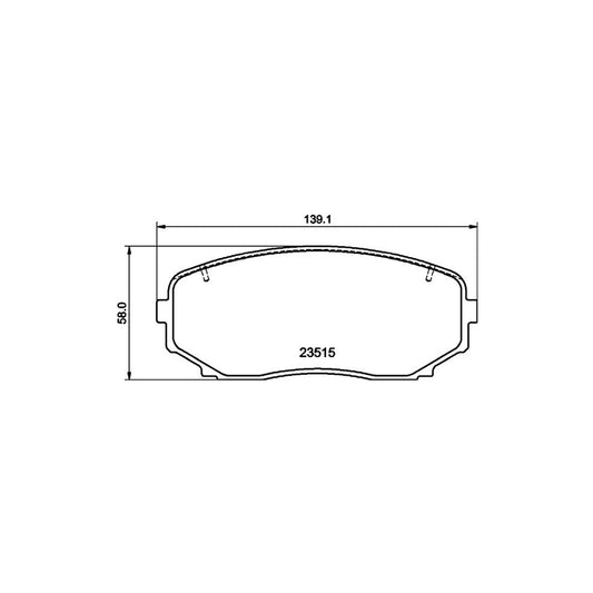 Hella 8DB 355 032 941 Brake Pad Set With Acoustic Wear Warning With Accessories
