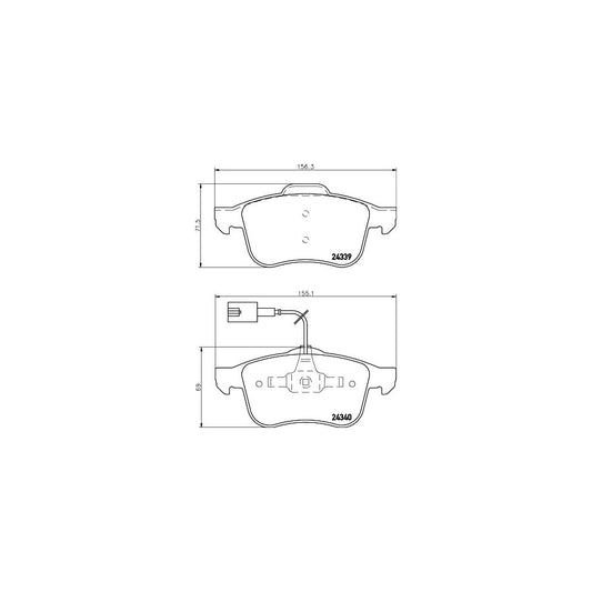 Hella 8DB 355 006 901 Brake Pad Set With Integrated Wear Warning Contact
