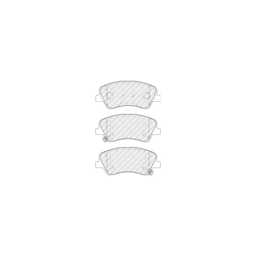 Ferodo Fdb5040 Brake Pad Set With Acoustic Wear Warning With Accessories