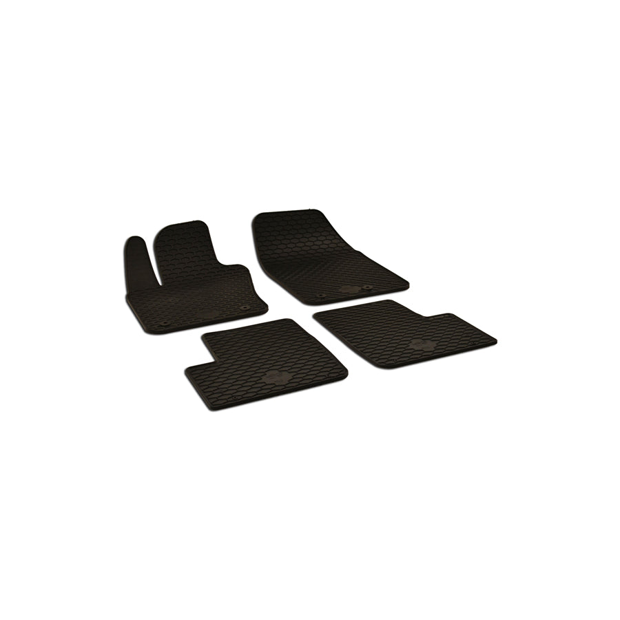 WALSER 50760 Floor mat set for FIAT 500X (334) Elastomer, Front and Rear, Quantity: 4, Black
