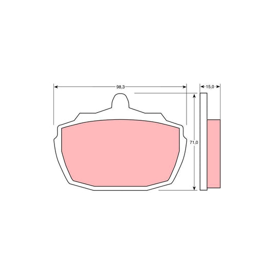 TRW Gdb752 Brake Pad Set Not Prepared For Wear Indicator
