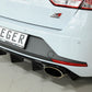 Rieger 00088130 SEAT 5F Leon Cupra Rear Diffuser for Original Tailpipe Left & RIght - Glossy Black