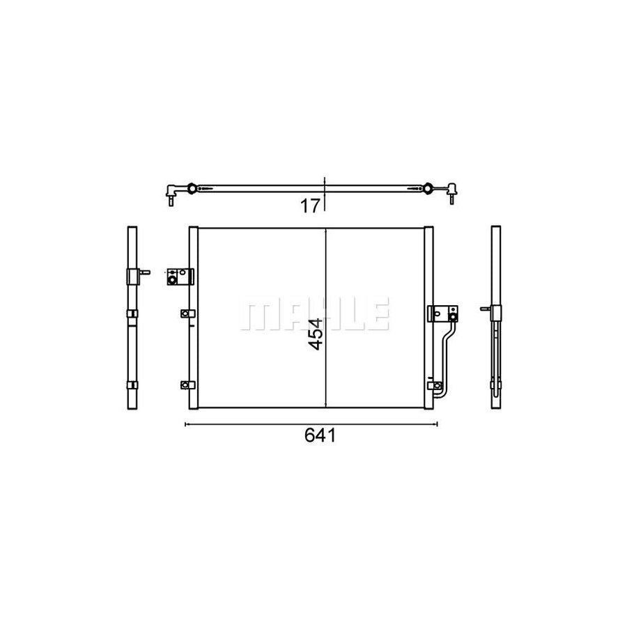 MAHLE ORIGINAL AC 643 000S Air conditioning condenser without dryer