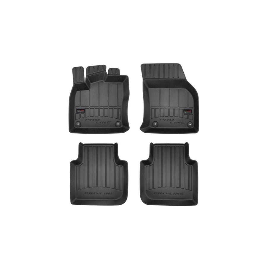 FROGUM Tailored 3D407275 Floor mat set Elastomer, Front and Rear, Quantity: 4, Black, (LHD)