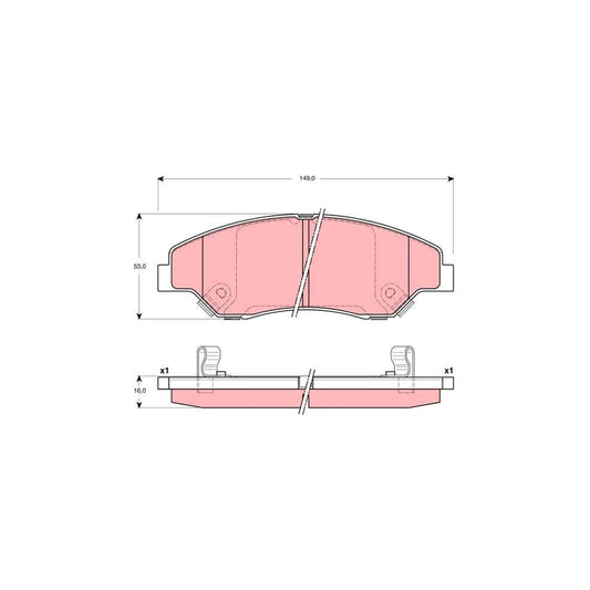 TRW Gdb3241 Brake Pad Set With Acoustic Wear Warning