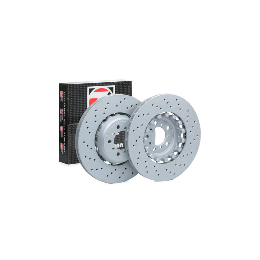ZIMmERMANN 150 2940 70 Brake Disc Left Perforated Two piece brake disc Vented Coated Alloyed High carbon