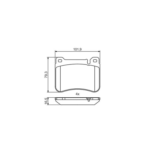 Bosch 0986495471 Brake Pad Set BP2103