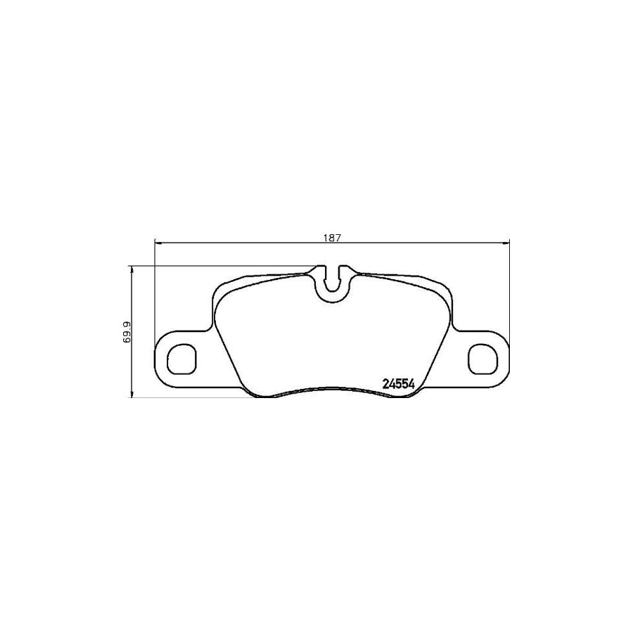 Brembo P 65 029 Brake Pad Set For Porsche Panamera Prepared For Wear Indicator