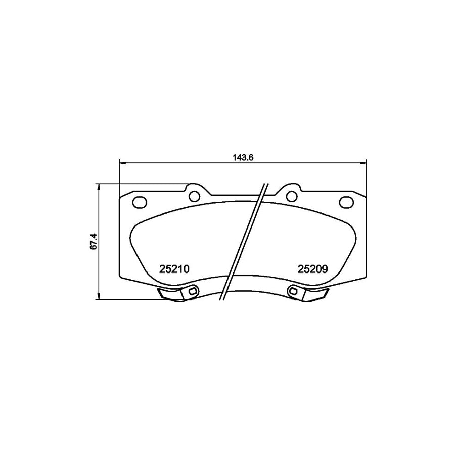 Hella 8DB 355 015 821 Brake Pad Set With Acoustic Wear Warning