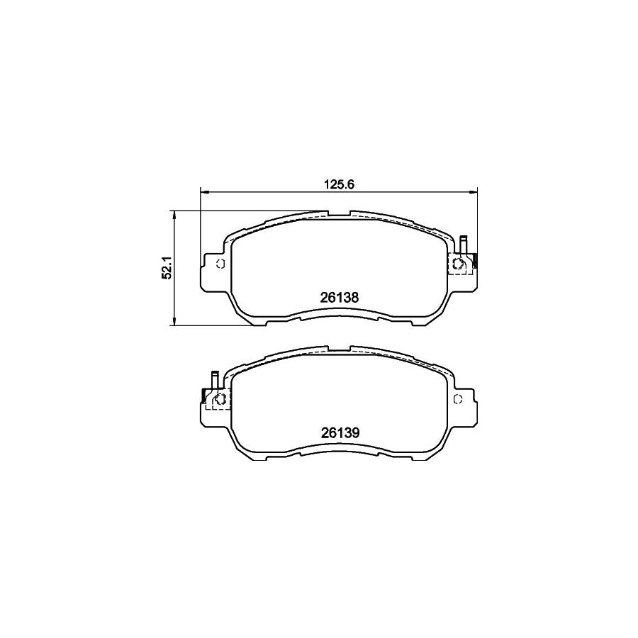 Hella 8DB 355 040 571 Brake Pad Set With Acoustic Wear Warning