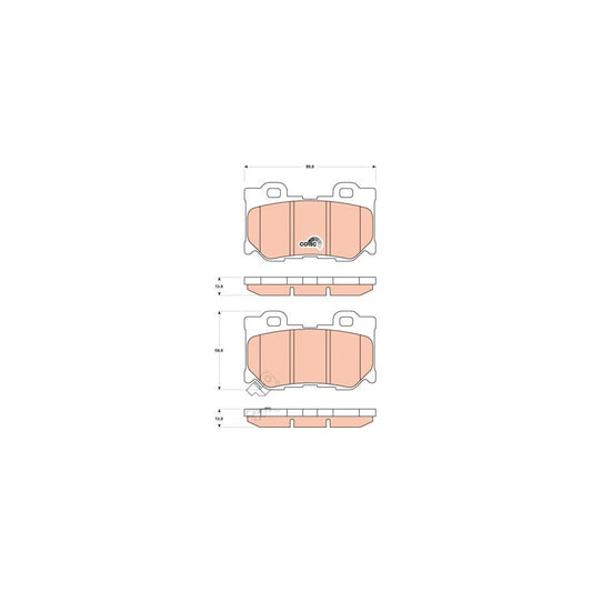 TRW Cotec Gdb3515 Brake Pad Set With Acoustic Wear Warning