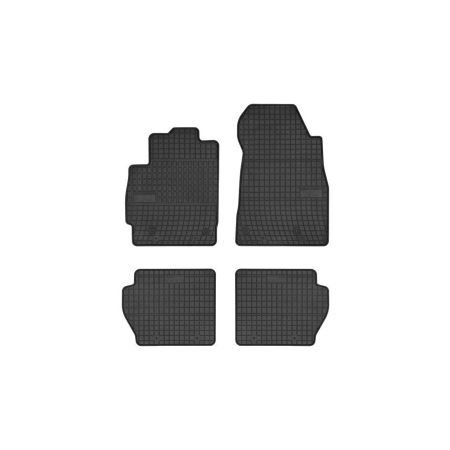 FROGUM 0864 Floor mat set for MAZDA 2 Hatchback (DE, DH) Elastomer, Front and Rear, Quantity: 4, Black