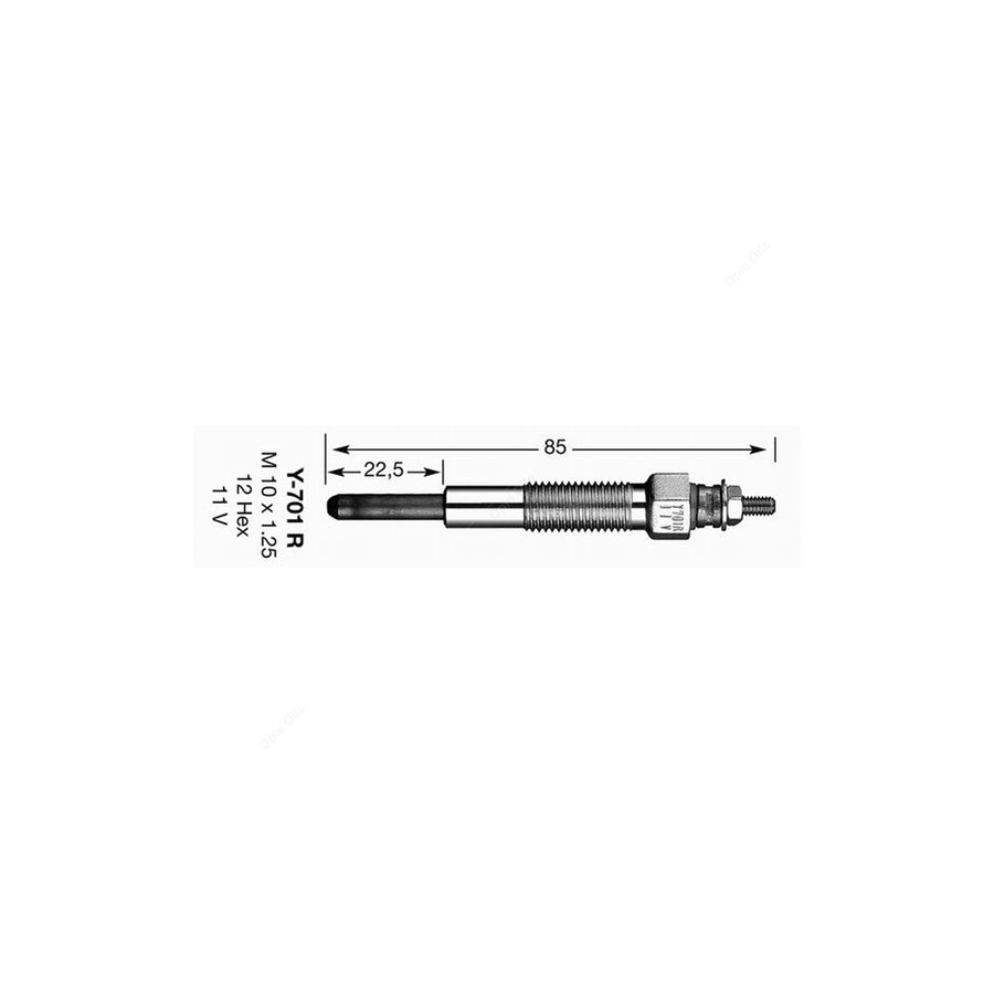 NGK Glow Plug Y-701R (NGK 7464)