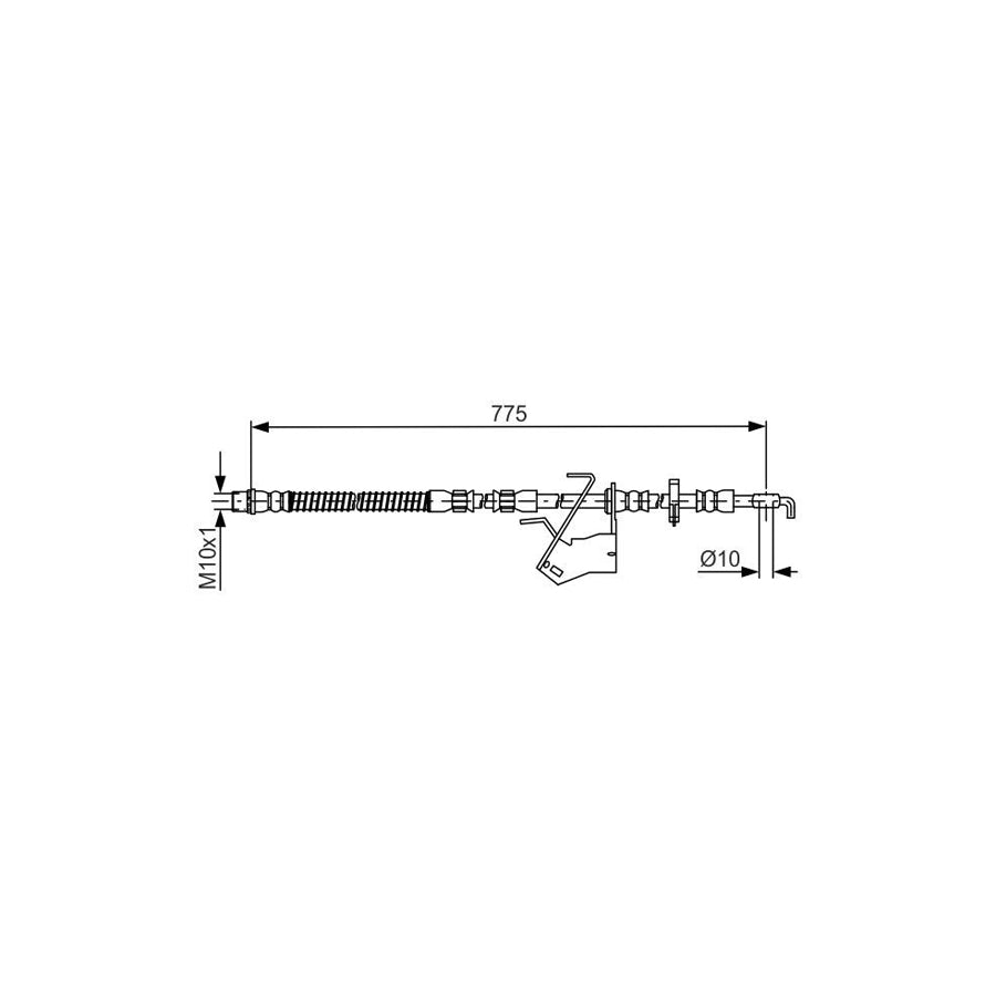BOSCH 1 987 481 685 Brake Hose 775Mm
