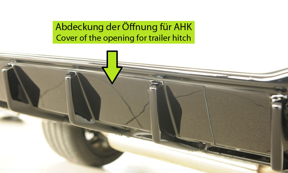 Rieger 00034216 Ford DEH Focus 4 Rear Diffuser for Sport Tailpipe Left & Right (Inc. Focus 4 ST) -  Matte Black